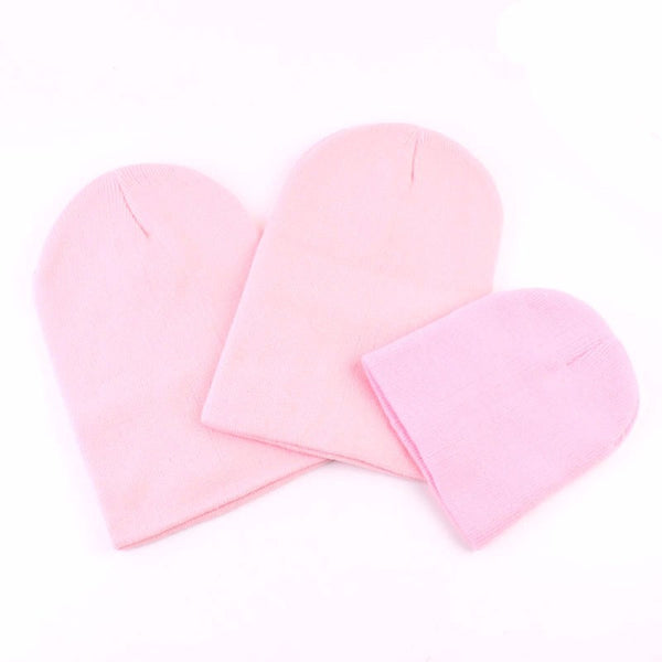 Soft Knitted Beanie Family Set