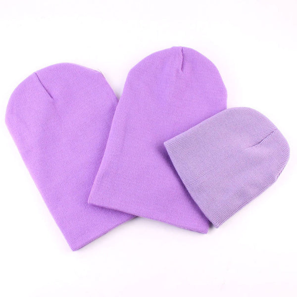 Soft Knitted Beanie Family Set
